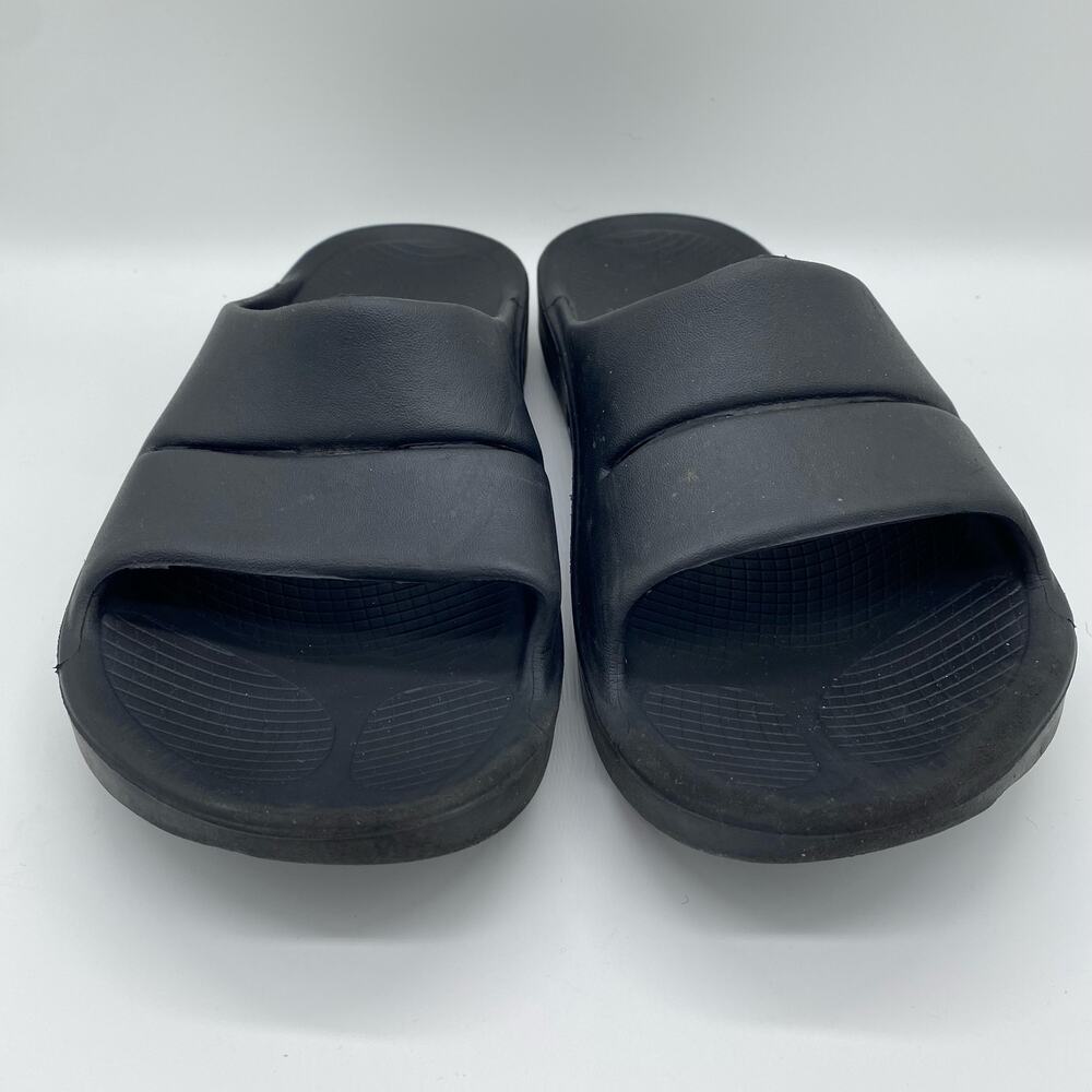 Oofos Black Rubber Slide Sandals Comfort Shoes Orthopedic Slip-on Men's size 10 - Picture 2 of 8